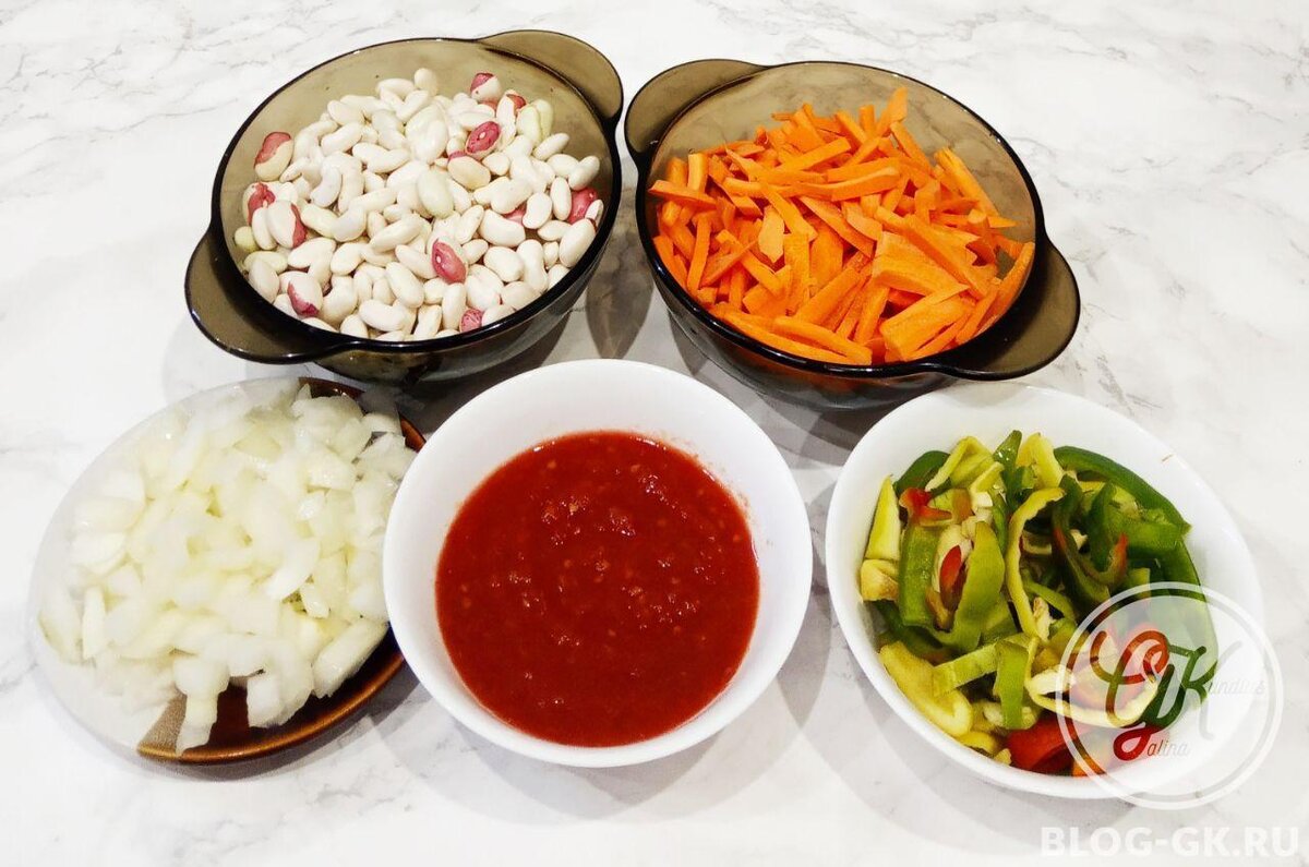 Ингредиенты для приготовления тушеных овощей