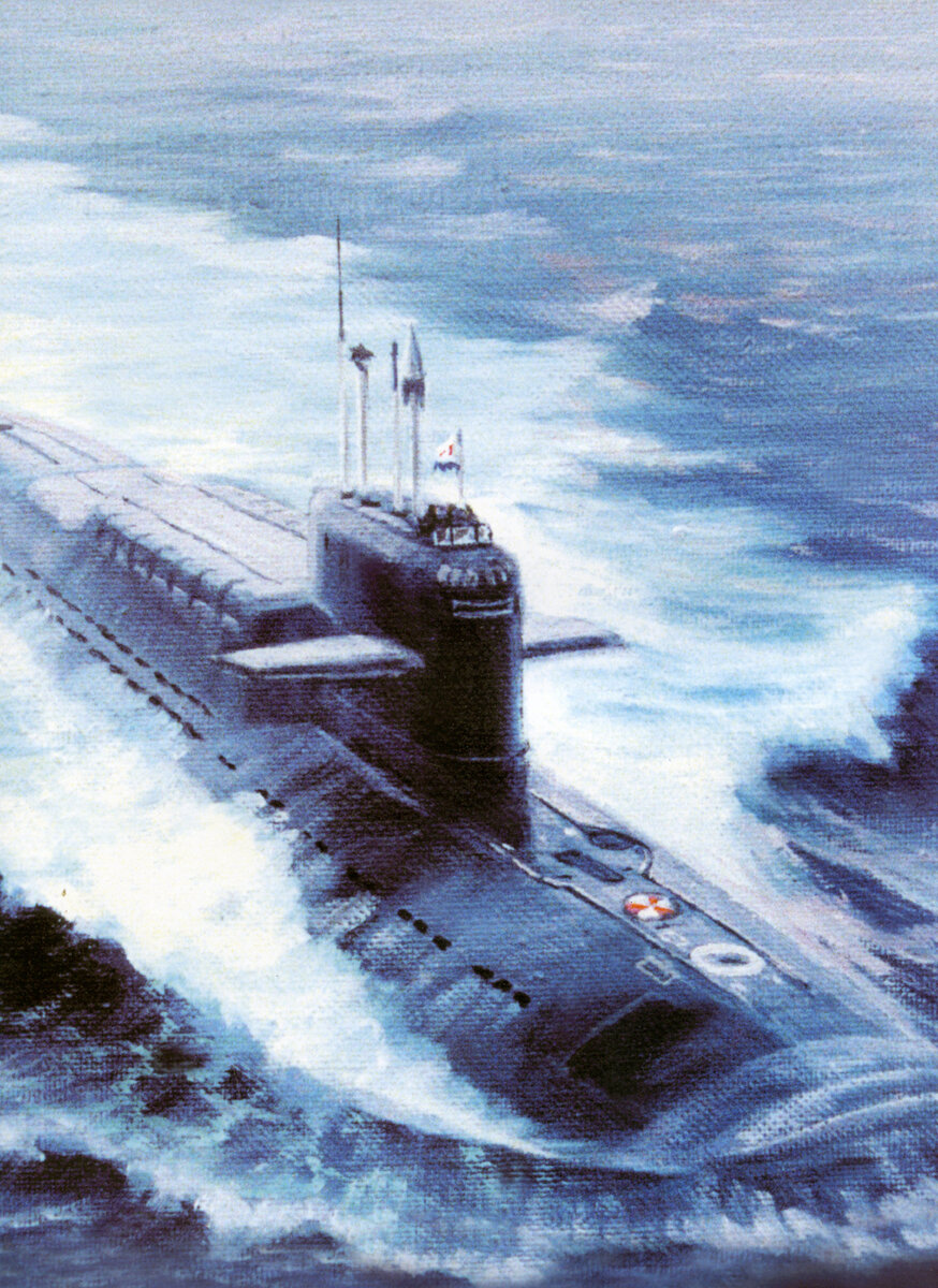 Ракетный подводный крейсер стратегического назначения проекта 667 Б "Мурена". Из свободного источника.