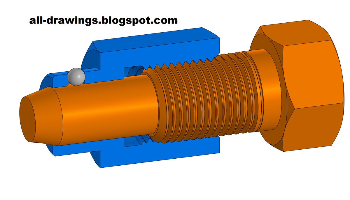 3D модель и чертежи ручного инструмента для формовки буртика на трубке