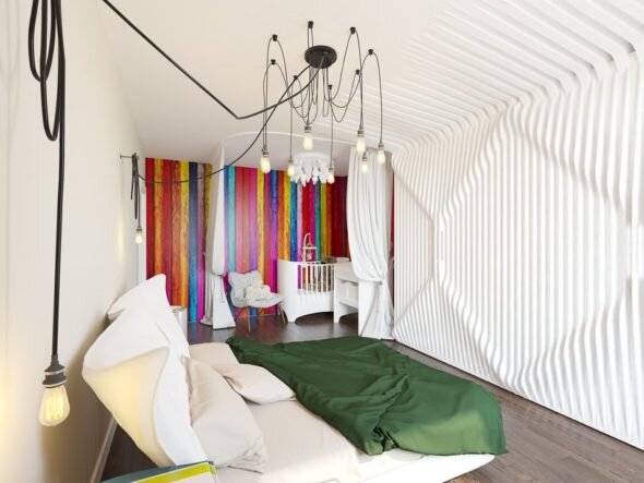 Дизайн спальни с детской кроваткой: как все разместить? | форум Babyblog