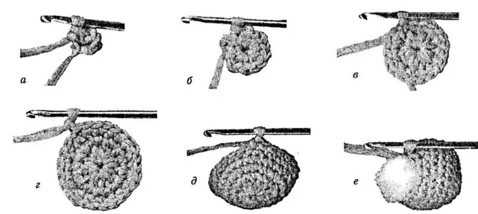 Шар крючком схема и описание как связать