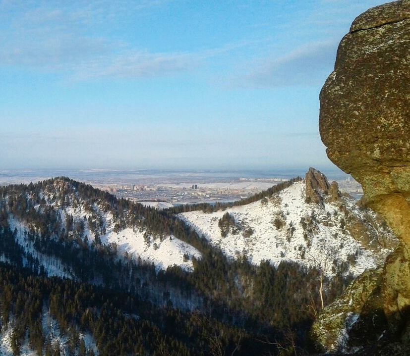 Вид на Такмак и город Красноярск