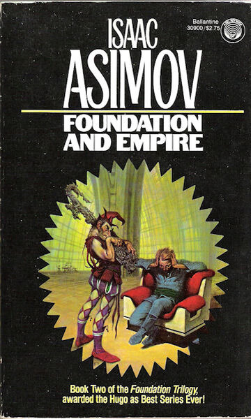 Мул играет на флейте. Обложка книги Основание и империя