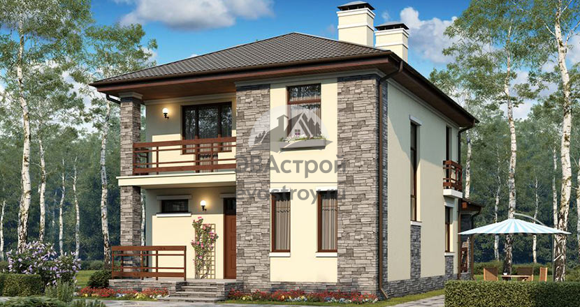 Готовый проект дома 70-75K от компании Эвастрой