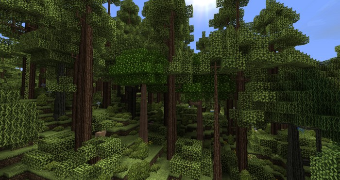 Скриншоты деревьев в моде Dynamic Trees.