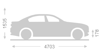 Длина 4м  70см, к примеру Mazda 6 GH  4м 75см. Один из самых больших С-классов.