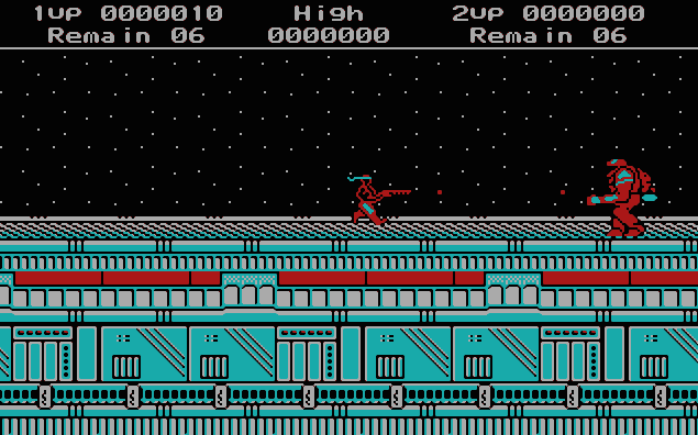 Локация «Электростанция» в игре «Contra» на PC MS-DOS