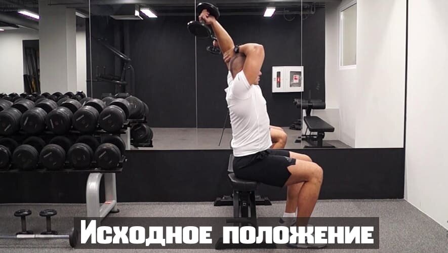 Разгибание рук с гантелей из-за головы