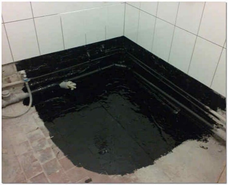 Пример обмазочной гидроизоляции. источник teplota,guru