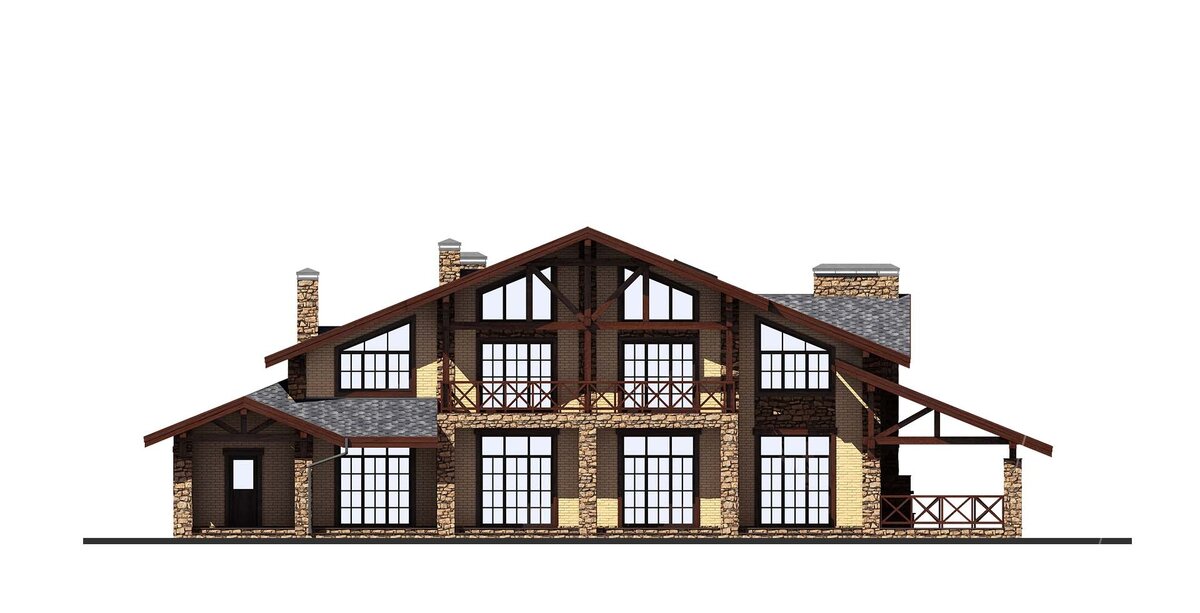 Главный фасад - «Эспен Хаус» Проект дома - М - 404