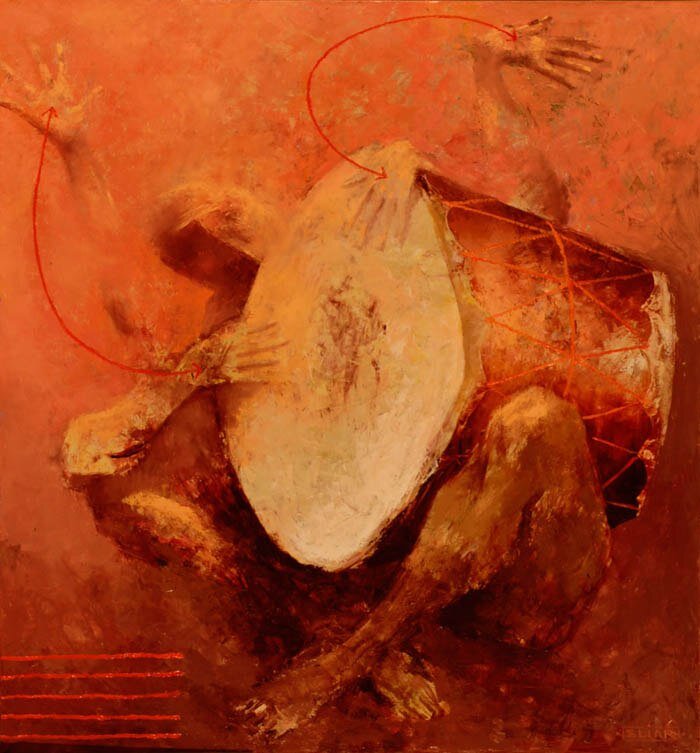 На фото: работы художника.