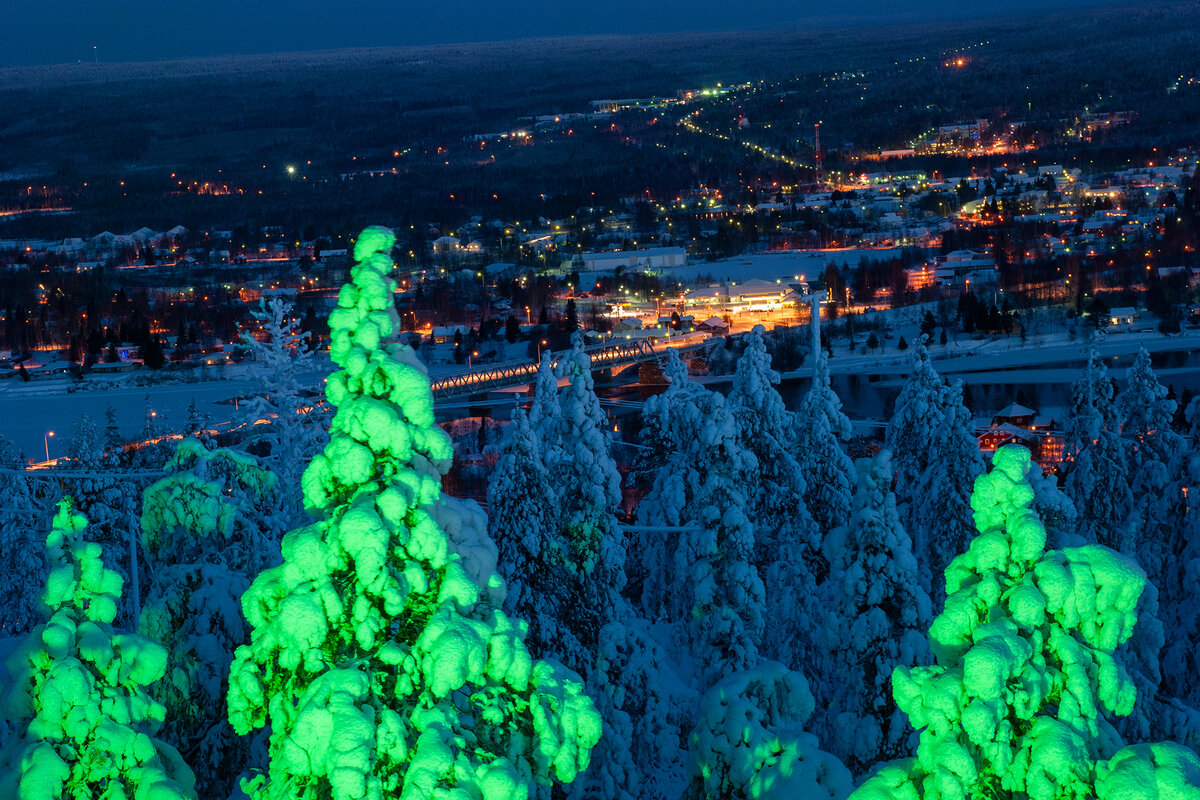 Рованиеми с обзорной площадки.