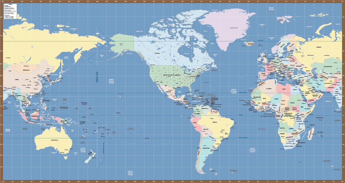 Карта мира от сша