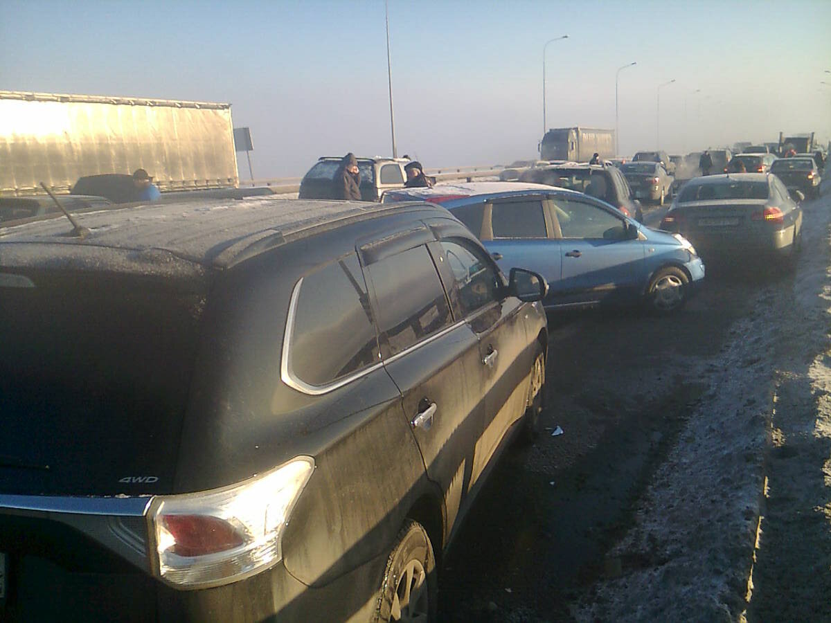 ДТП произошло из-за густого тумана и гололёда