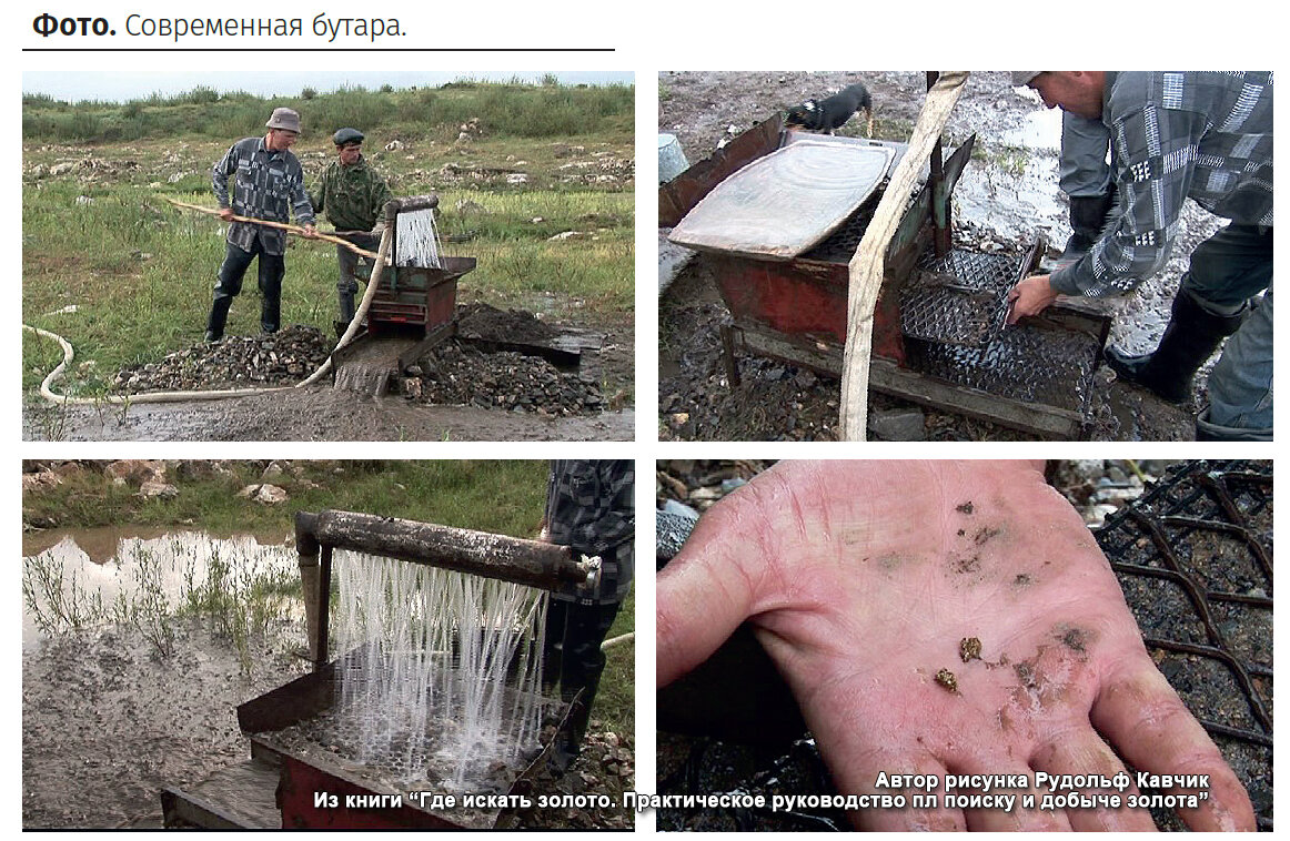 Фото бутары для промывки и добычи золота. Фото из книги.