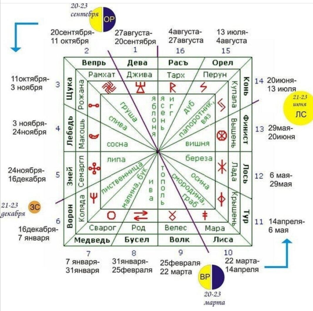 Славянский гороскоп картинки