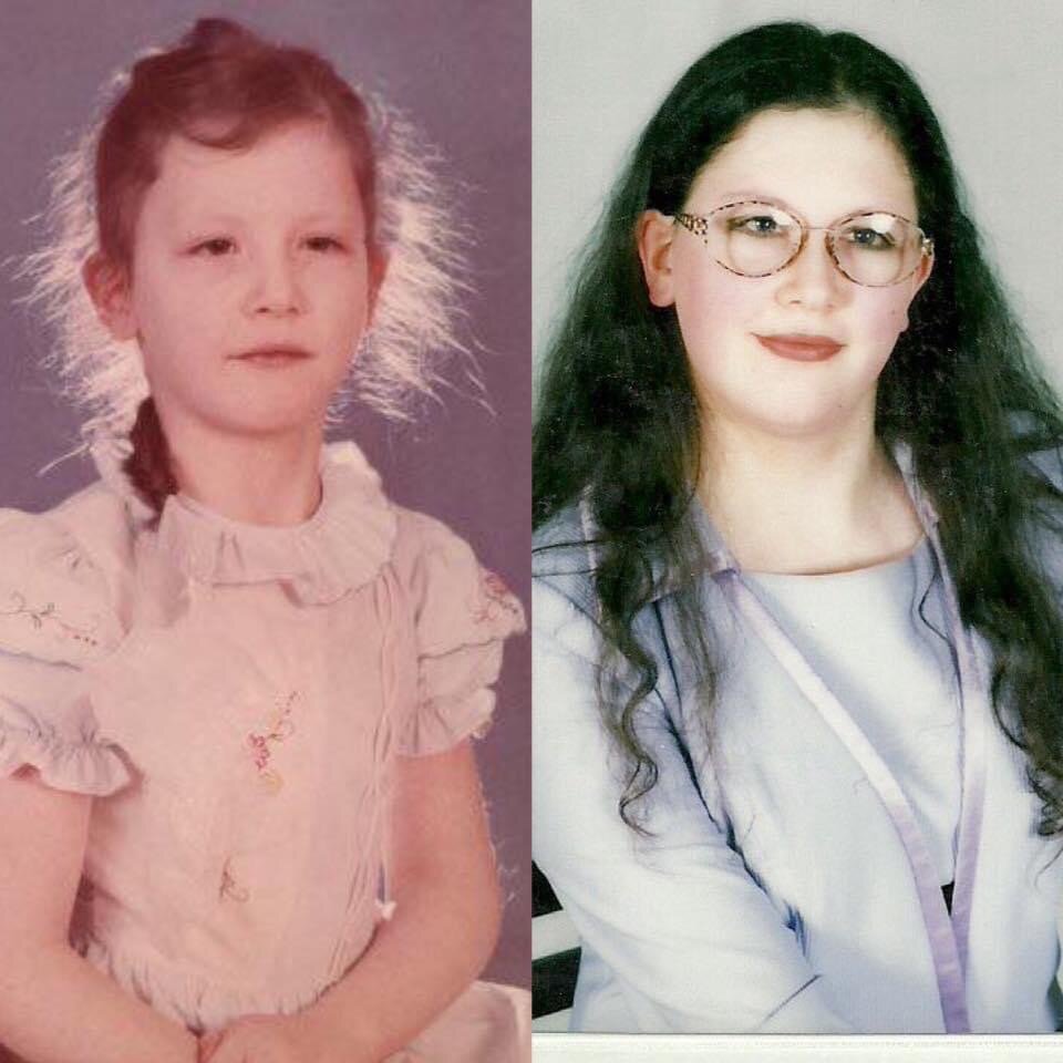 Первоклашка (1991) и выпускница (2001). Найдите 10 отличий! Фото из моего архива