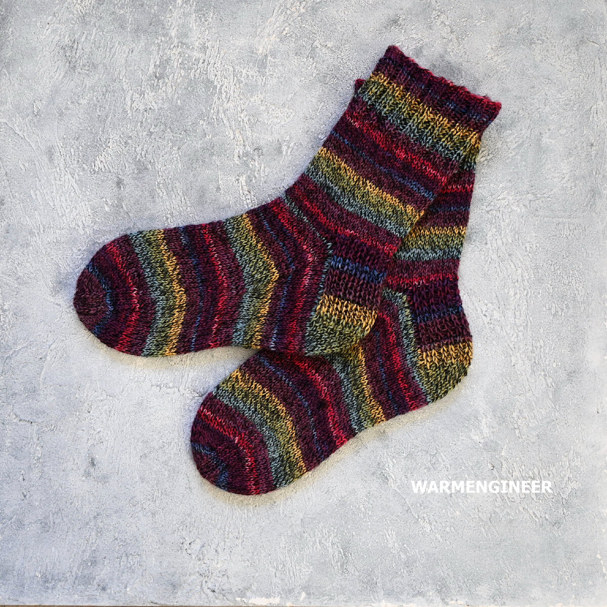 Носки гладью из бобинной пряжи