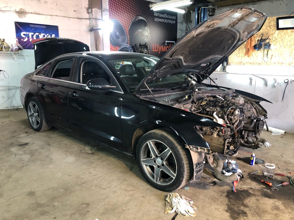 Процесс разборки мотора