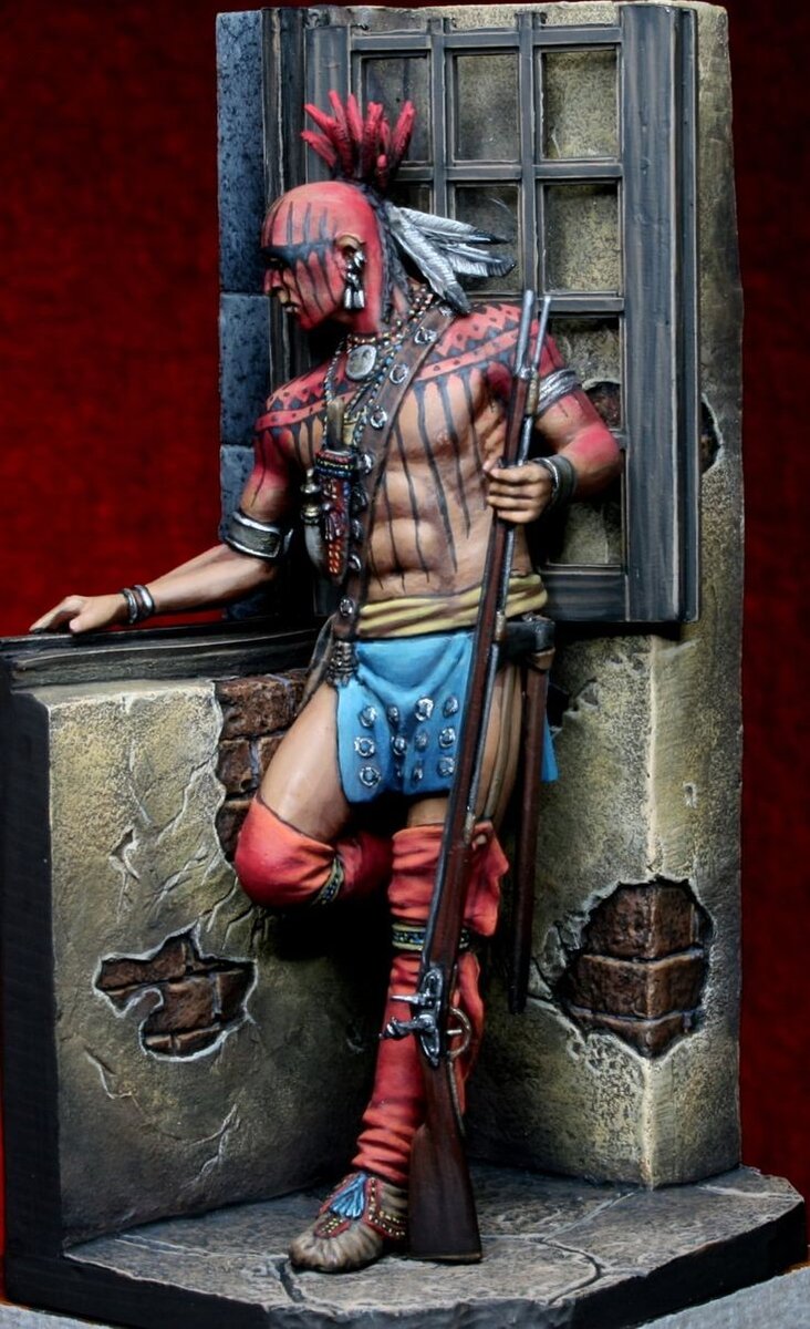 Индеец-качок глядит на улицу из фитнес-зала 18 века