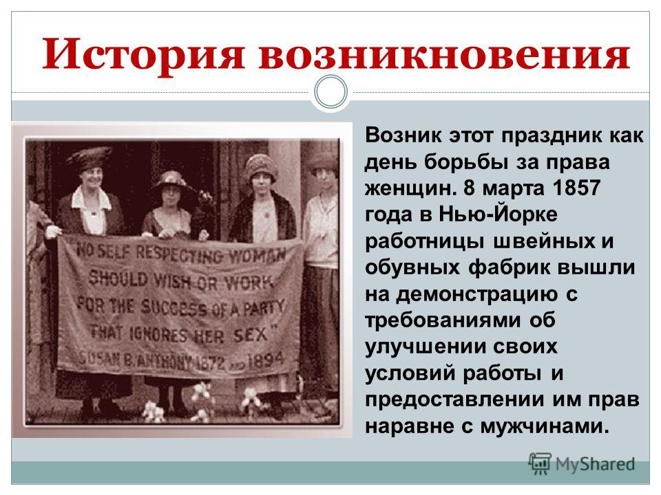 История появления праздника. 8 Марта история возникновения праздника. Историч праздника 8 март. История праздника 8 Мрат. Праздник 8 марта история происхождения
