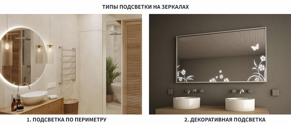 Зеркала с подсветкой – функциональный и современный аксессуар в ванной комнате.-2