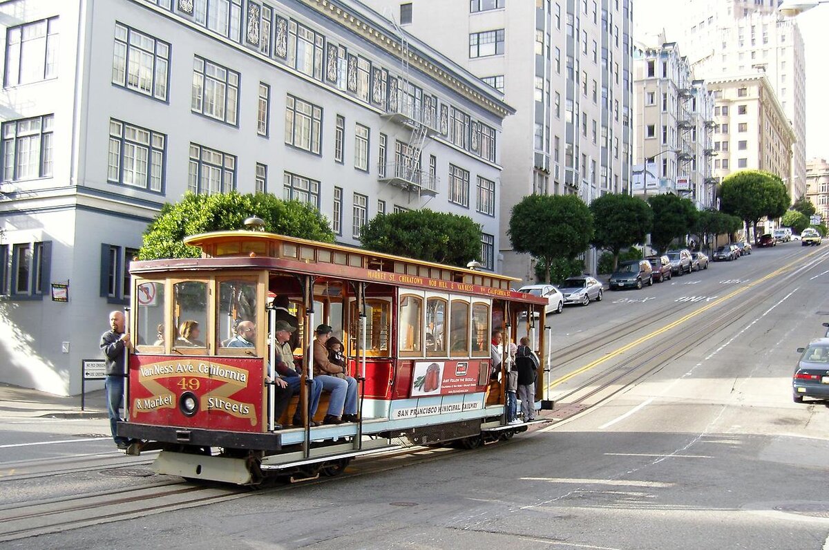 Канатный трамвай. Канатный трамвай Сан-Франциско. Канатный трамвайчик в Сан Франциско. Канатная дорога Сан Франциско. Улица с трамвайчиками Сан Франциско.
