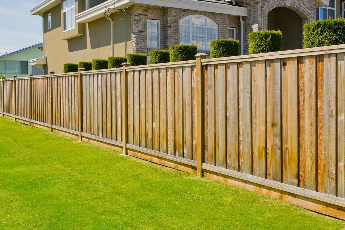 Деревянный забор.