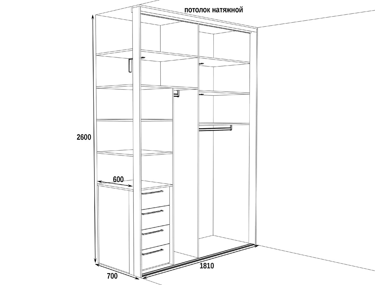Шкафы купе рассчитать размеры. Эскиз детского шкафа купе. Компоновка шкафа купе. Шкаф-купе 1800х2400х600. Шкаф купе длиной 1 метр.