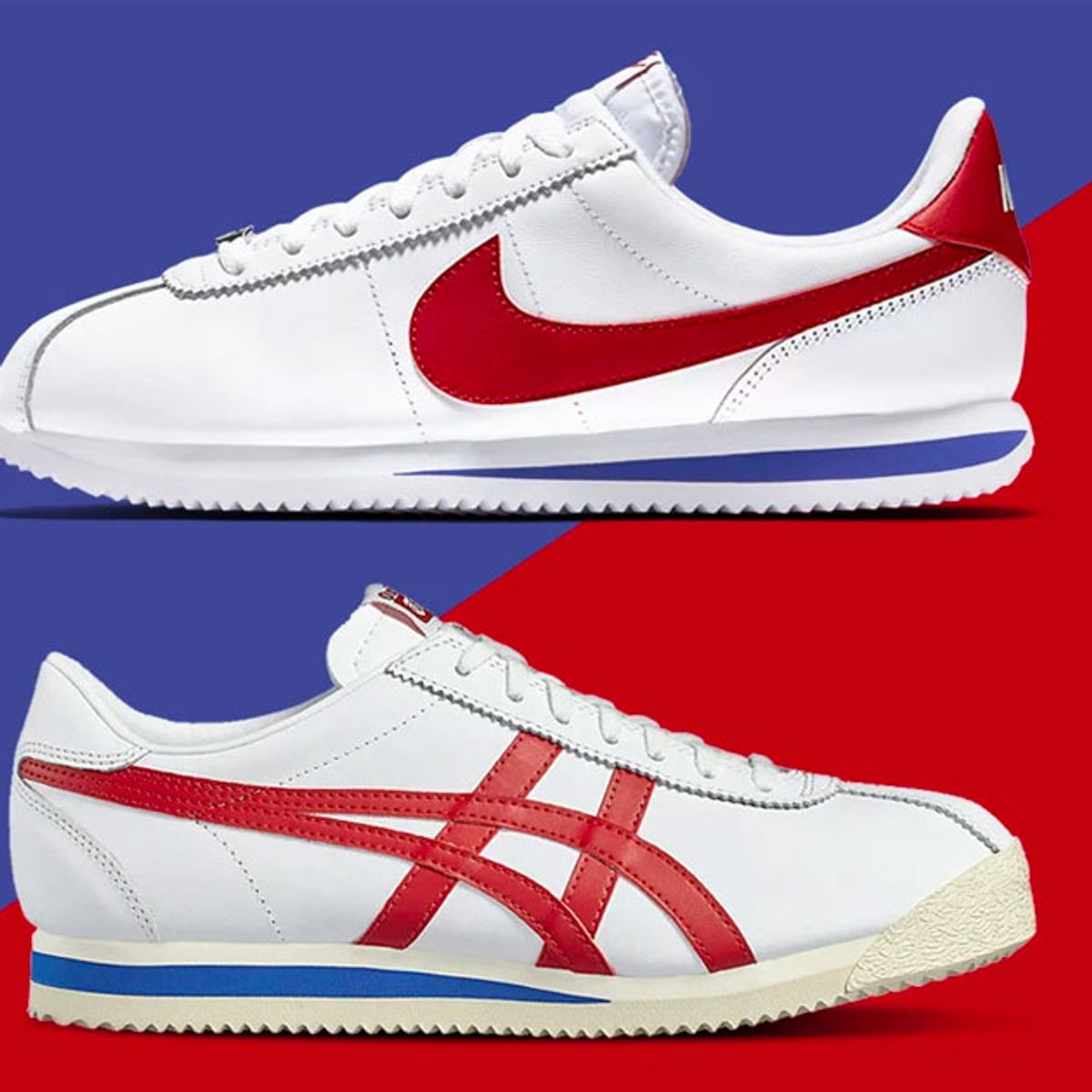Найк асикс. Onitsuka Tiger Corsair Nike Cortez. Nike Cortez vs Onitsuka Tiger Corsair. Nike Cortez ASICS Corsair. Асикс Тайгер Корсар и найк Кортез.