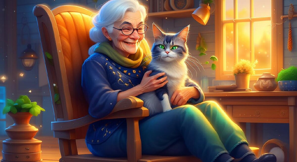 Какая позитивная молодая бабушка. Кандинский 2:0