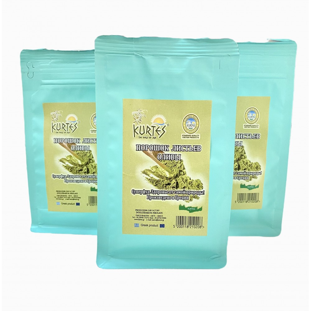 Порошок из листьев оливы KURTES. Картинка компании