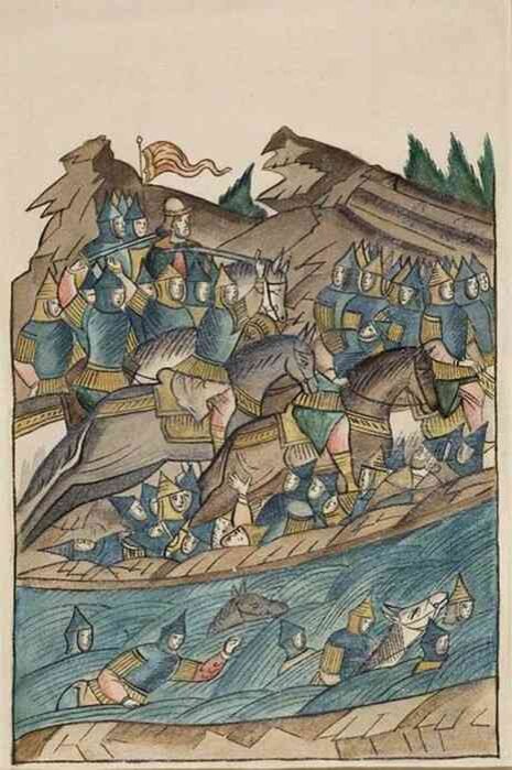 Миниатюра из Лицевого свода XVI в.
