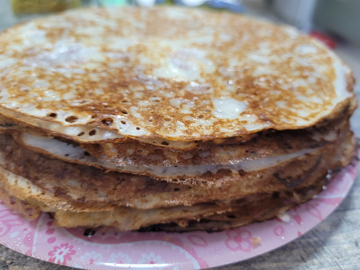 🥞Заварные блины на кефире🥞ажурные и нежные. | Кухня. Кофе.Каблуки. | Дзен