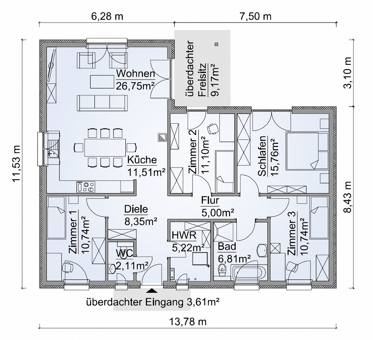 Источник: https://www.scanhaus.de/fertighaeuser/bungalows/sh-115-wb-xxl-variante-b
