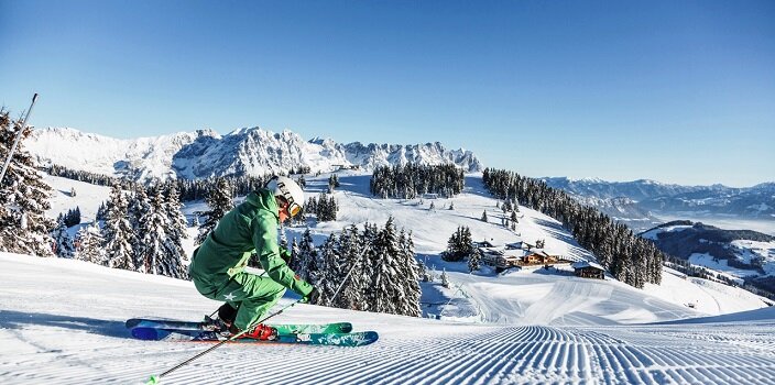 Горнолыжный отдых в Альпах.