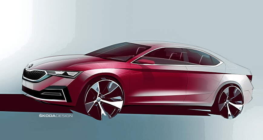 Skoda Octavia четвертого поколения (предварительное изображение)