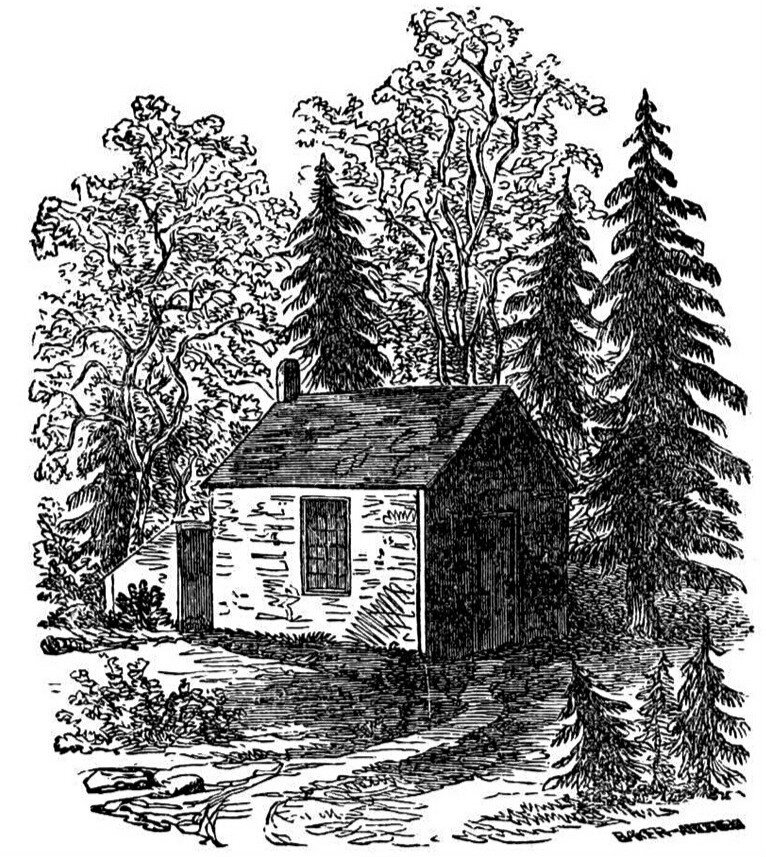 Дом на берегу Уолденского пруда, в котором жил Торо.