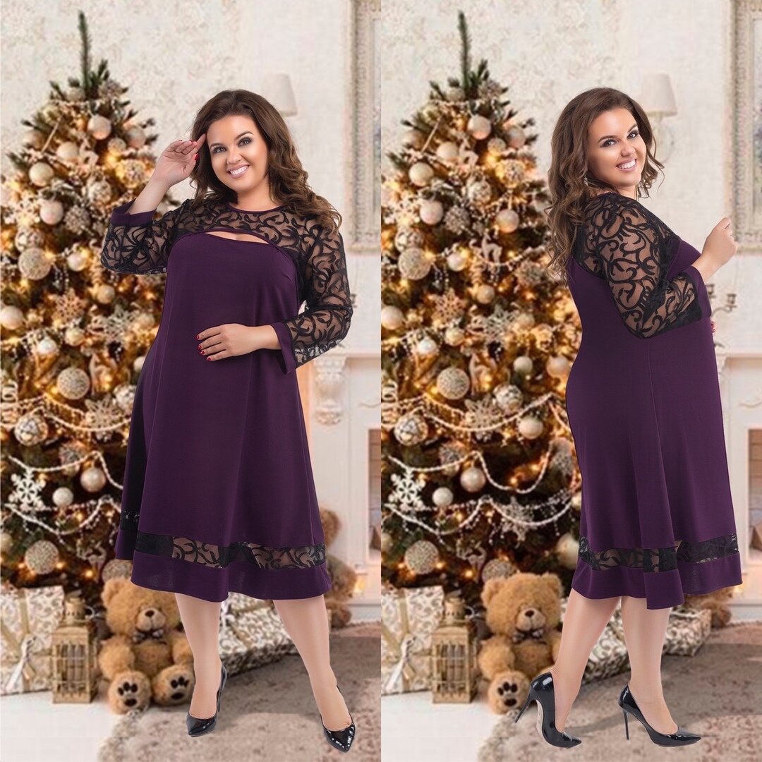 Какое платье надеть на Новый год женщине plus size размера: самые изысканные платья