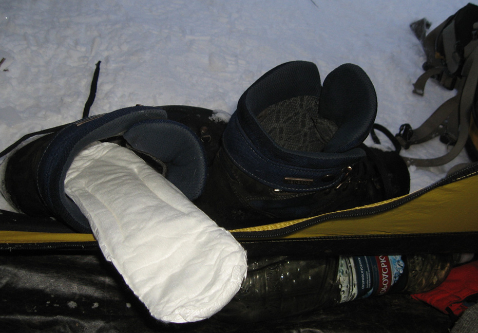 Обогреваем обувь прокладками