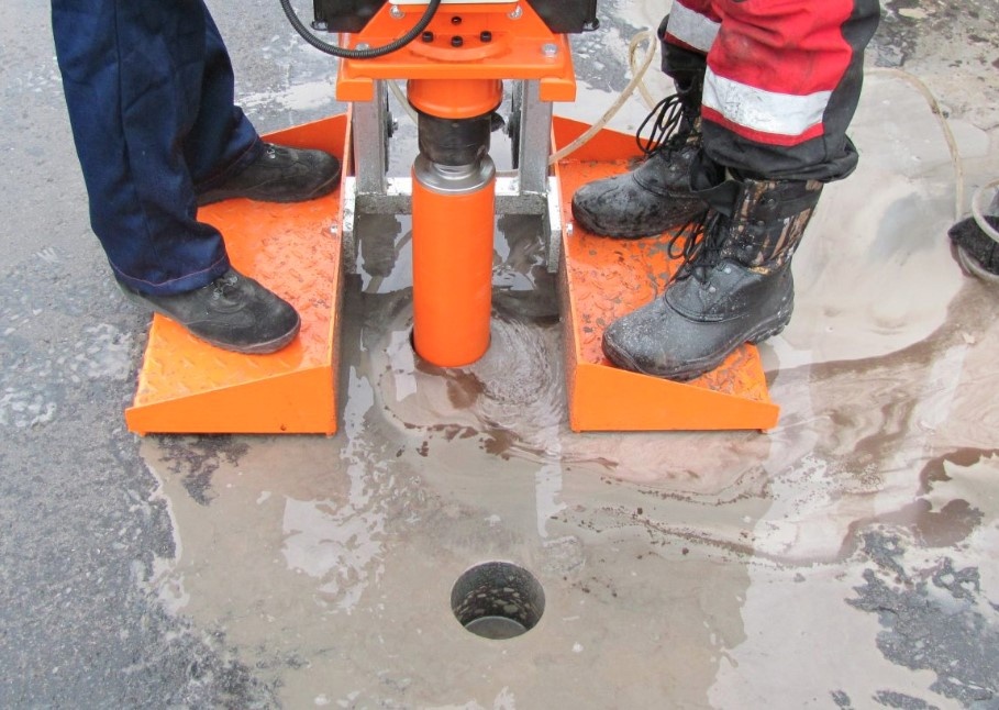 взятие пробы асфальта