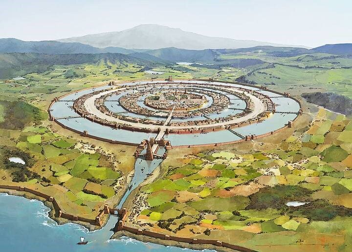 Художники, показывающие, как Атлантида могла выглядеть в прошлом.