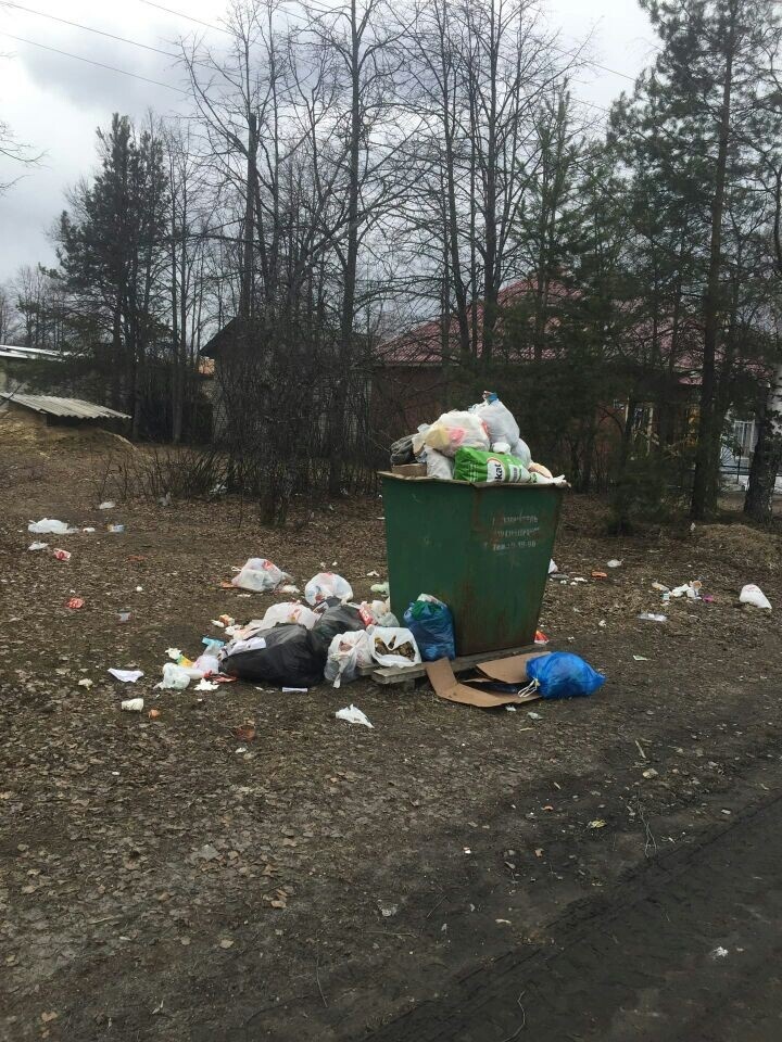Из за не вывоза мусора постепенно образовывается свалка