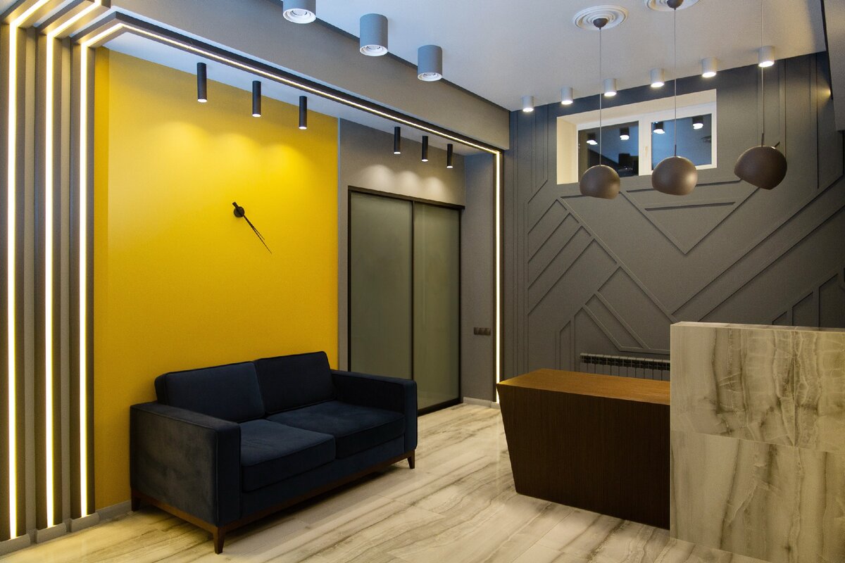 Стены офиса покрашены красками Sherwin Williams, дизайнер интерьеров Светлана Торговцева.