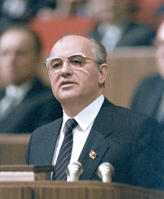 Речь  М. С. Горбачёва на XXVII Съезде КПСС. Автор фото: Ю. Абрамочкин. 1986 г.