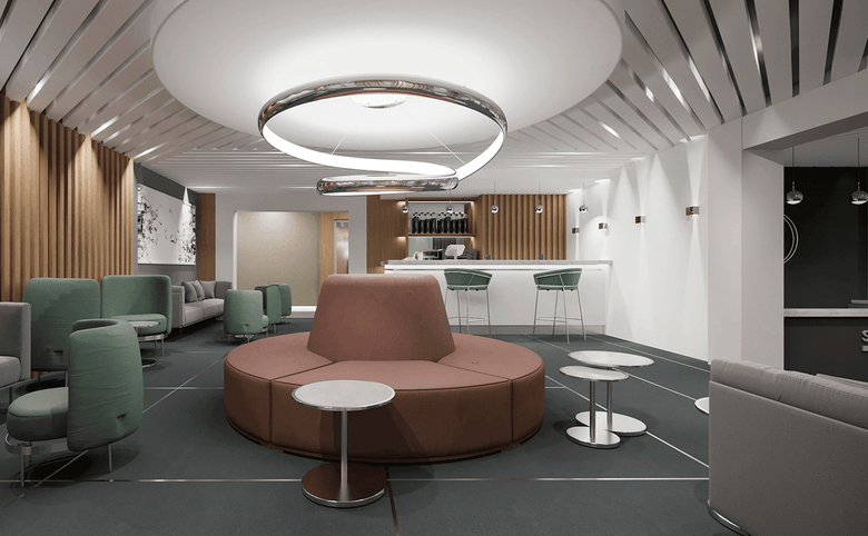 На первых этажах первого корпуса разместятся уютная зона лобби с кафе, ресторан и мини-маркет.