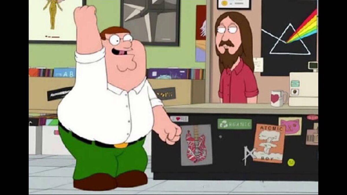 Питер Гриффин танцует под одну из песен из сегодняшней статьи. Под какую? Читайте и узнаете!