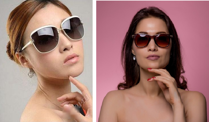 Оправа слева "съела" брови, и лицо потеряло выразительность. Хотите сделать свои переживания тайной от всех? Надевайте такие. Фото: Яндекс. Картинки