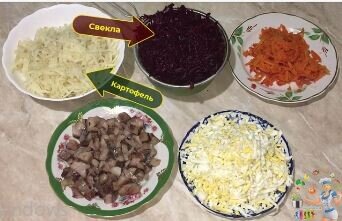 Ингредиенты селедка под шубой 