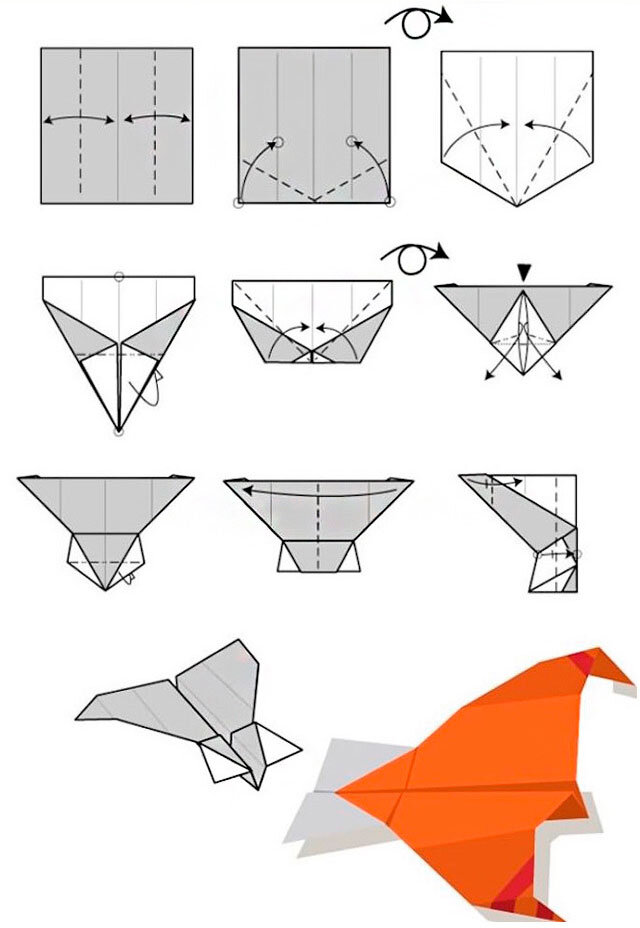 Как сделать бумажный самолетик (12 лучших схем)